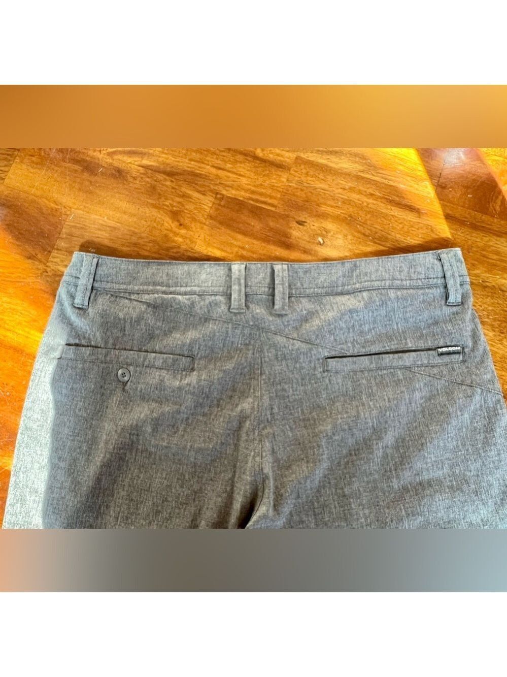 Volcom Men's Snt Frickin Static Surf Turf Hybrid Shorts Charcoal Size 34 - Picture 8 of 15